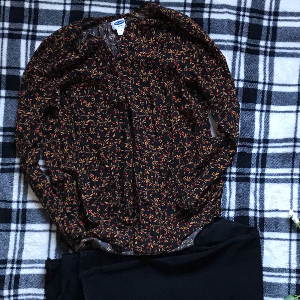 Long Sleeve Maternity Blouse